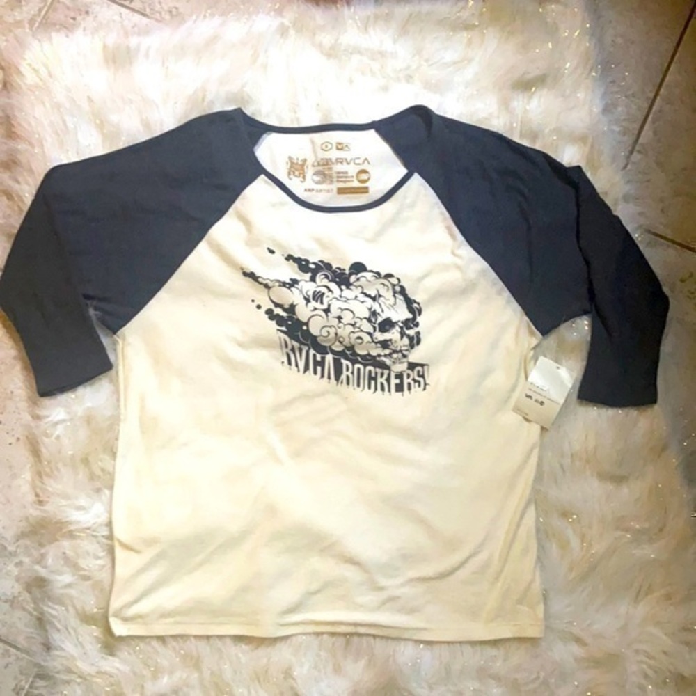 RVCA || NWT Rocker Baseball L/S Tee